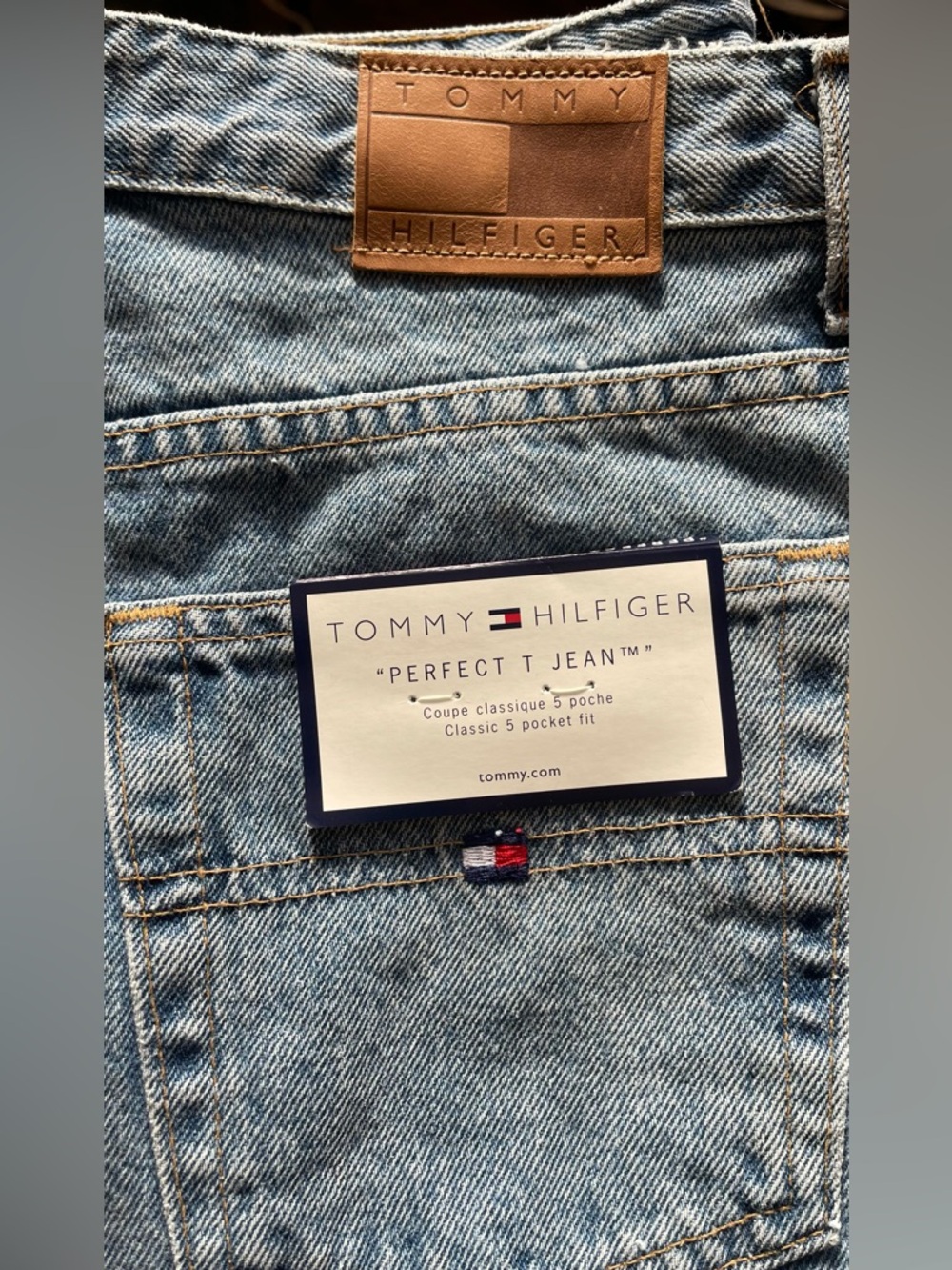 NWT Y2K Deadstock Tommy Hilfiger Perfect T High Rise Mom Straight Leg Jeans